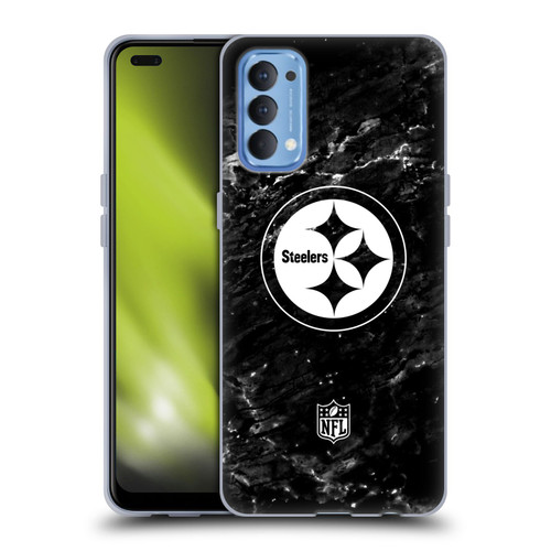 NFL Pittsburgh Steelers Artwork Marble Soft Gel Case for OPPO Reno 4 5G