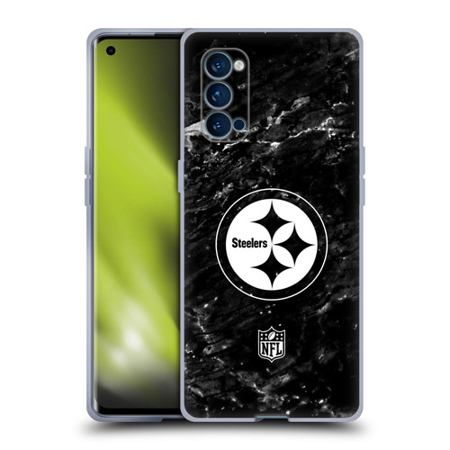 NFL Pittsburgh Steelers Artwork Marble Soft Gel Case for OPPO Reno 4 Pro 5G