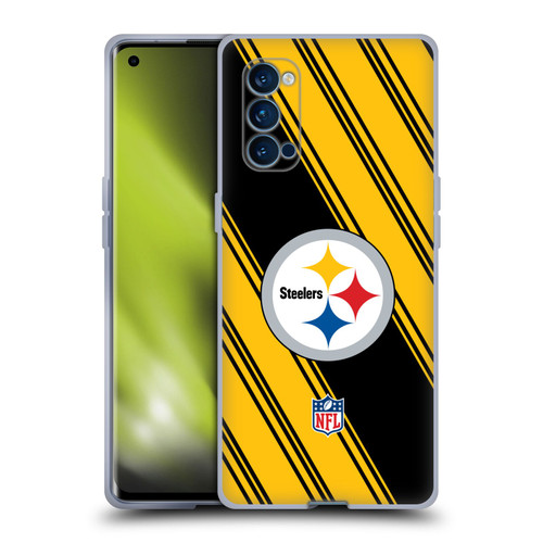 NFL Pittsburgh Steelers Artwork Stripes Soft Gel Case for OPPO Reno 4 Pro 5G