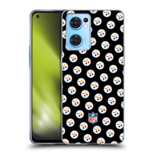 NFL Pittsburgh Steelers Artwork Patterns Soft Gel Case for OPPO Reno7 5G / Find X5 Lite