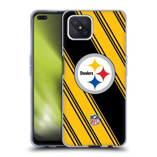 NFL Pittsburgh Steelers Artwork Stripes Soft Gel Case for OPPO Reno4 Z 5G