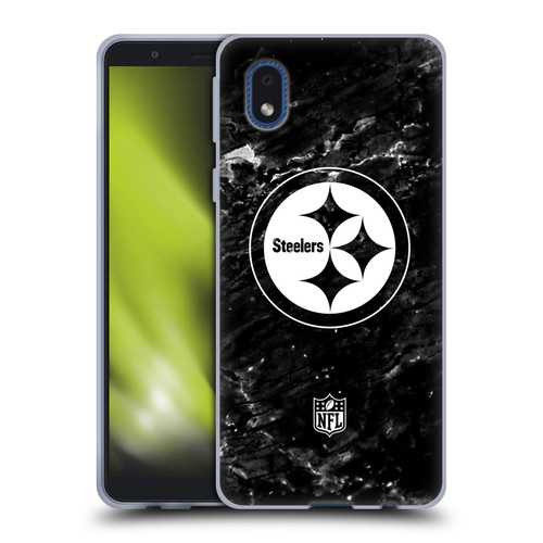 NFL Pittsburgh Steelers Artwork Marble Soft Gel Case for Samsung Galaxy A01 Core (2020)