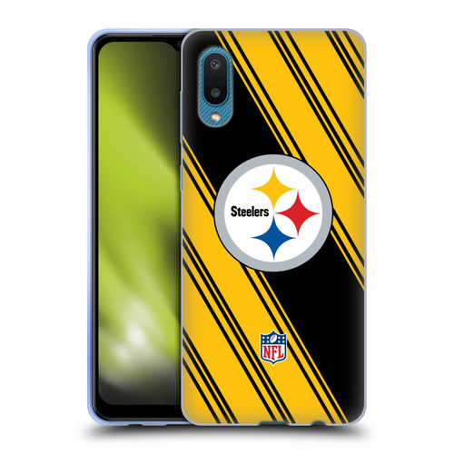 NFL Pittsburgh Steelers Artwork Stripes Soft Gel Case for Samsung Galaxy A02/M02 (2021)