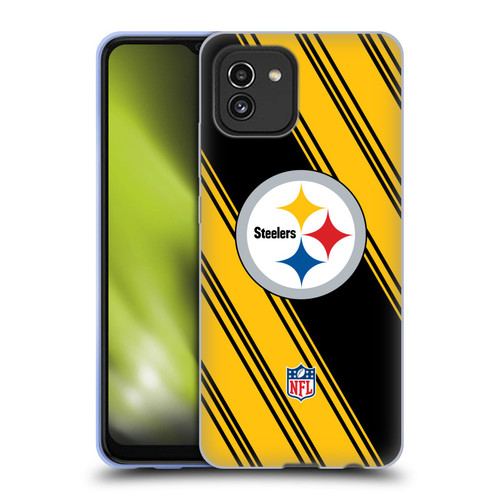 NFL Pittsburgh Steelers Artwork Stripes Soft Gel Case for Samsung Galaxy A03 (2021)