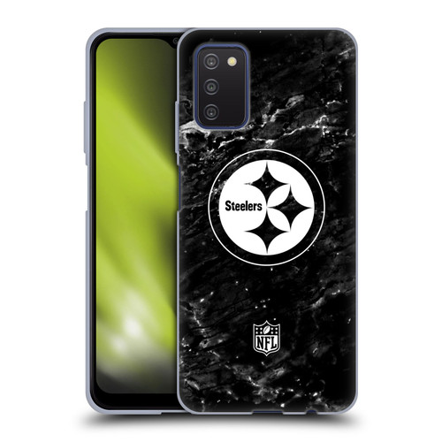 NFL Pittsburgh Steelers Artwork Marble Soft Gel Case for Samsung Galaxy A03s (2021)