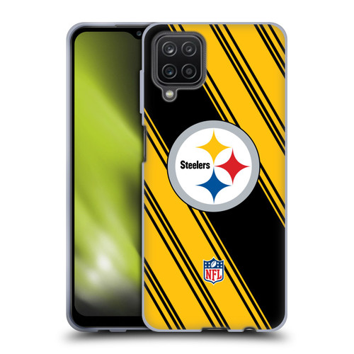 NFL Pittsburgh Steelers Artwork Stripes Soft Gel Case for Samsung Galaxy A12 (2020)