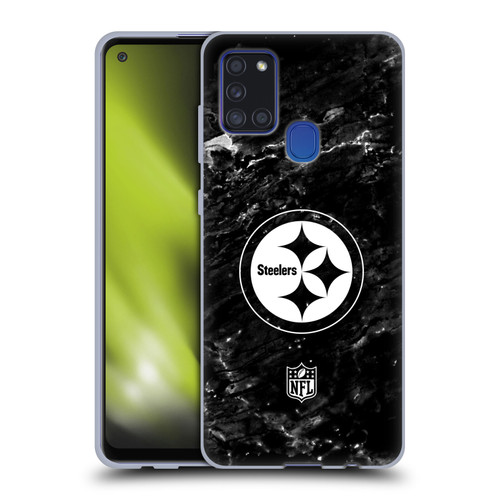 NFL Pittsburgh Steelers Artwork Marble Soft Gel Case for Samsung Galaxy A21s (2020)