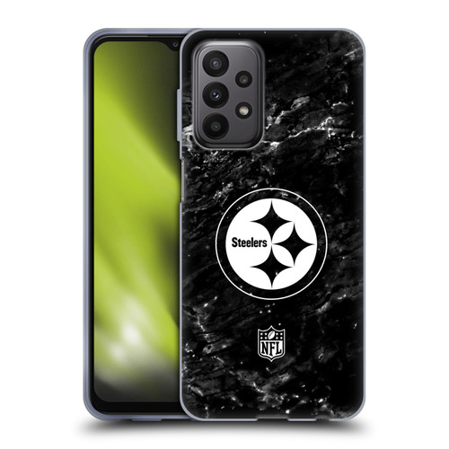 NFL Pittsburgh Steelers Artwork Marble Soft Gel Case for Samsung Galaxy A23 / 5G (2022)