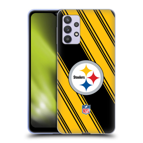 NFL Pittsburgh Steelers Artwork Stripes Soft Gel Case for Samsung Galaxy A32 5G / M32 5G (2021)