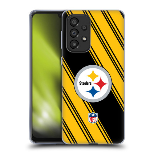 NFL Pittsburgh Steelers Artwork Stripes Soft Gel Case for Samsung Galaxy A33 5G (2022)