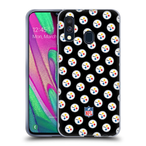 NFL Pittsburgh Steelers Artwork Patterns Soft Gel Case for Samsung Galaxy A40 (2019)