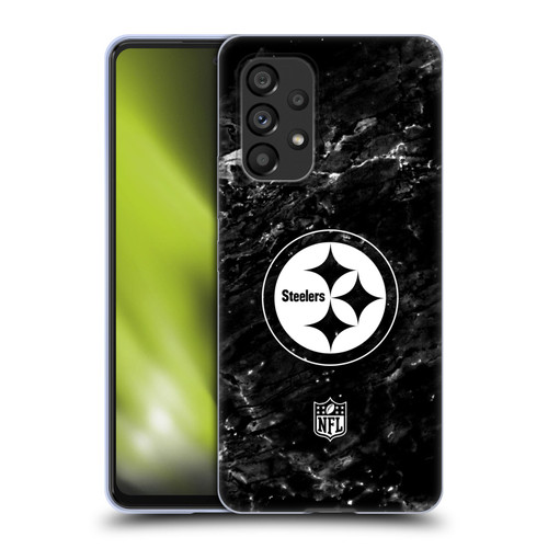 NFL Pittsburgh Steelers Artwork Marble Soft Gel Case for Samsung Galaxy A53 5G (2022)