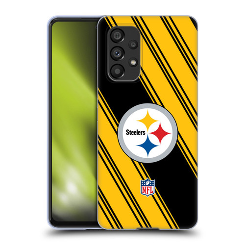 NFL Pittsburgh Steelers Artwork Stripes Soft Gel Case for Samsung Galaxy A53 5G (2022)