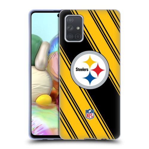 NFL Pittsburgh Steelers Artwork Stripes Soft Gel Case for Samsung Galaxy A71 (2019)