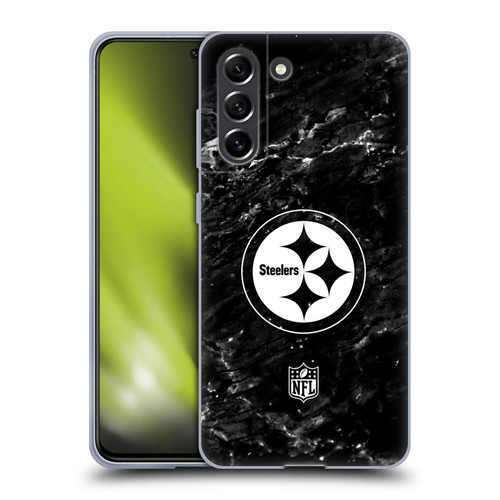 NFL Pittsburgh Steelers Artwork Marble Soft Gel Case for Samsung Galaxy S21 FE 5G
