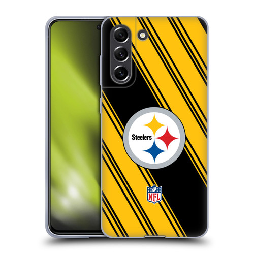 NFL Pittsburgh Steelers Artwork Stripes Soft Gel Case for Samsung Galaxy S21 FE 5G