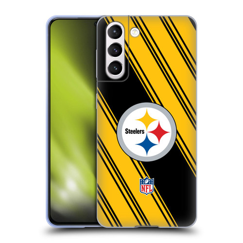 NFL Pittsburgh Steelers Artwork Stripes Soft Gel Case for Samsung Galaxy S21 5G