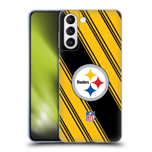 NFL Pittsburgh Steelers Artwork Stripes Soft Gel Case for Samsung Galaxy S21+ 5G