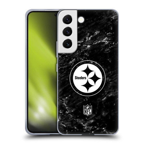 NFL Pittsburgh Steelers Artwork Marble Soft Gel Case for Samsung Galaxy S22 5G