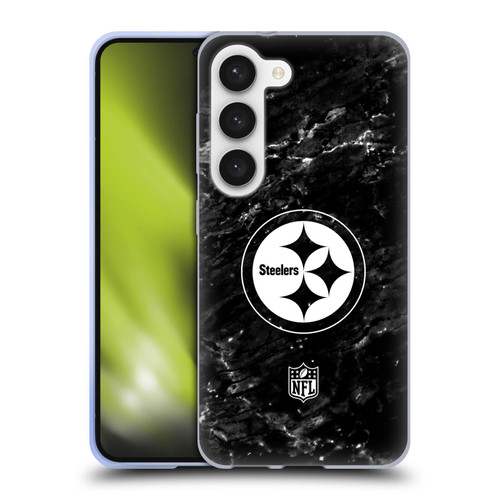 NFL Pittsburgh Steelers Artwork Marble Soft Gel Case for Samsung Galaxy S23 5G
