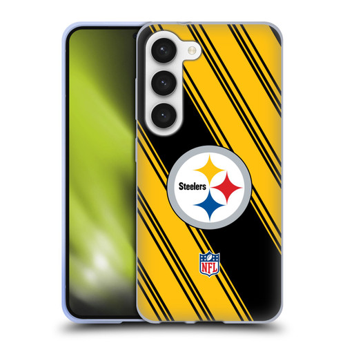 NFL Pittsburgh Steelers Artwork Stripes Soft Gel Case for Samsung Galaxy S23 5G