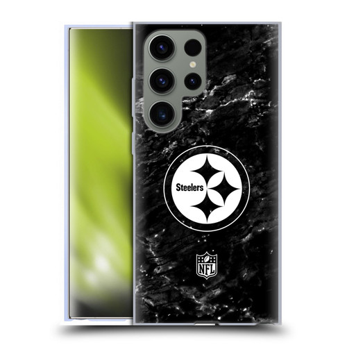NFL Pittsburgh Steelers Artwork Marble Soft Gel Case for Samsung Galaxy S23 Ultra 5G