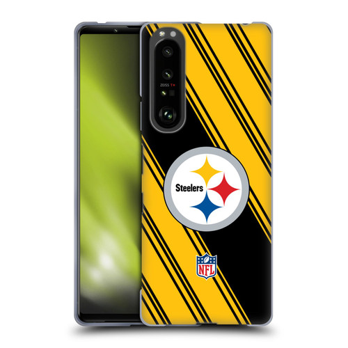 NFL Pittsburgh Steelers Artwork Stripes Soft Gel Case for Sony Xperia 1 III
