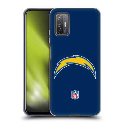NFL Los Angeles Chargers Logo Plain Soft Gel Case for HTC Desire 21 Pro 5G