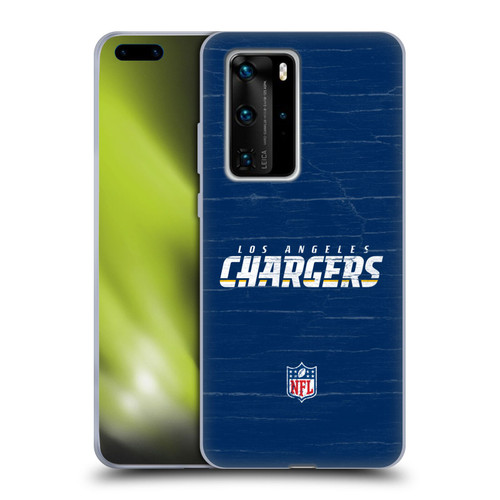 NFL Los Angeles Chargers Logo Distressed Look Soft Gel Case for Huawei P40 Pro / P40 Pro Plus 5G