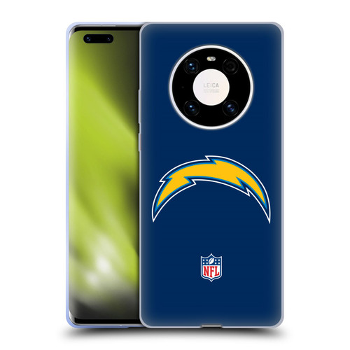 NFL Los Angeles Chargers Logo Plain Soft Gel Case for Huawei Mate 40 Pro 5G
