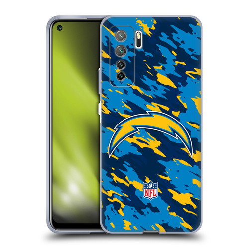 NFL Los Angeles Chargers Logo Camou Soft Gel Case for Huawei Nova 7 SE/P40 Lite 5G