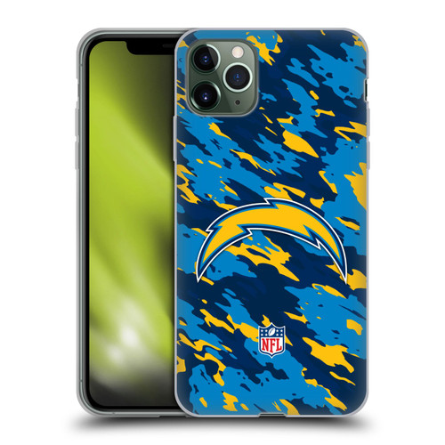NFL Los Angeles Chargers Logo Camou Soft Gel Case for Apple iPhone 11 Pro Max