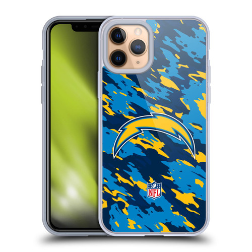 NFL Los Angeles Chargers Logo Camou Soft Gel Case for Apple iPhone 11 Pro