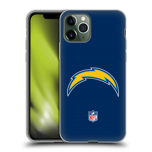 NFL Los Angeles Chargers Logo Plain Soft Gel Case for Apple iPhone 11 Pro