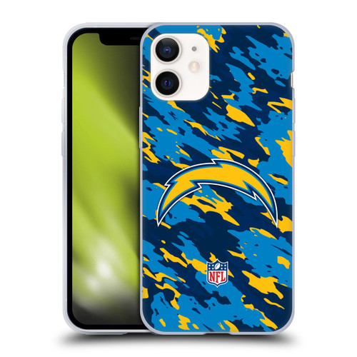 NFL Los Angeles Chargers Logo Camou Soft Gel Case for Apple iPhone 12 Mini