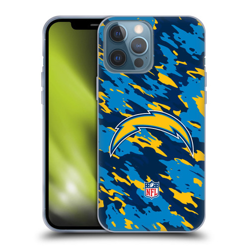 NFL Los Angeles Chargers Logo Camou Soft Gel Case for Apple iPhone 13 Pro Max