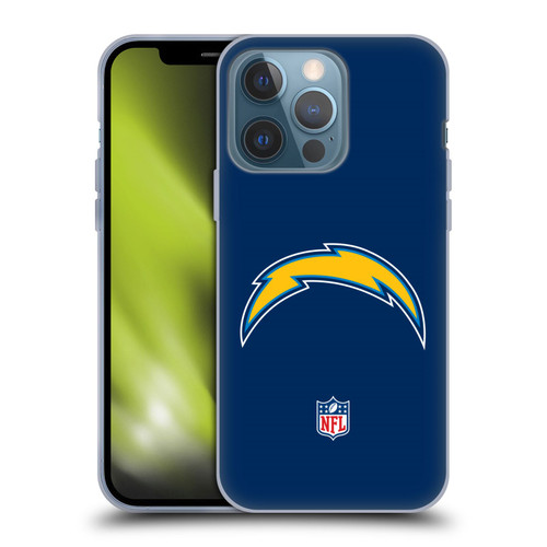 NFL Los Angeles Chargers Logo Plain Soft Gel Case for Apple iPhone 13 Pro