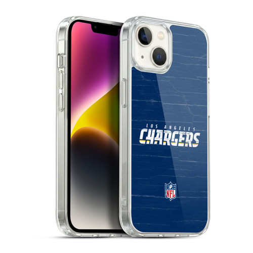 NFL Los Angeles Chargers Logo Distressed Look Soft Gel Case for Apple iPhone 14 Plus & MagSafe
