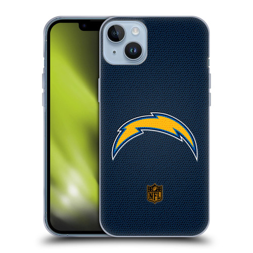NFL Los Angeles Chargers Logo Football Soft Gel Case for Apple iPhone 14 Plus