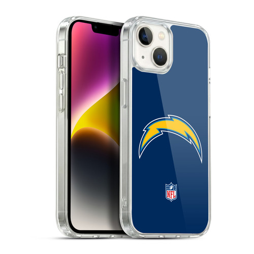 NFL Los Angeles Chargers Logo Plain Soft Gel Case for Apple iPhone 14 Plus & MagSafe