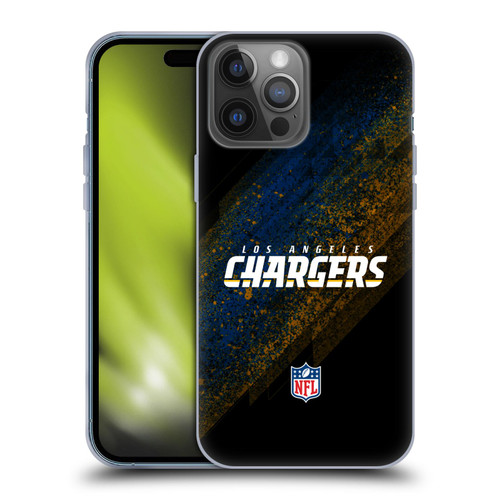 NFL Los Angeles Chargers Logo Blur Soft Gel Case for Apple iPhone 14 Pro Max