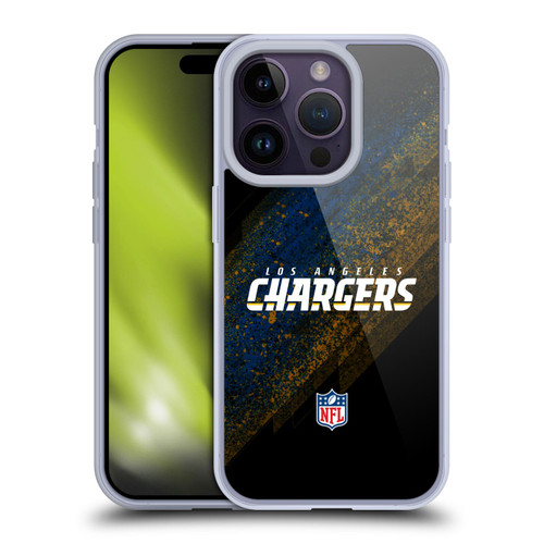 NFL Los Angeles Chargers Logo Blur Soft Gel Case for Apple iPhone 14 Pro