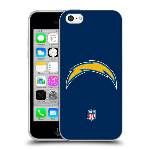 NFL Los Angeles Chargers Logo Plain Soft Gel Case for Apple iPhone 5c