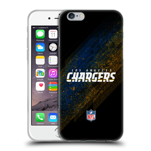 NFL Los Angeles Chargers Logo Blur Soft Gel Case for Apple iPhone 6 / iPhone 6s