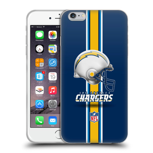 NFL Los Angeles Chargers Logo Helmet Soft Gel Case for Apple iPhone 6 Plus / iPhone 6s Plus