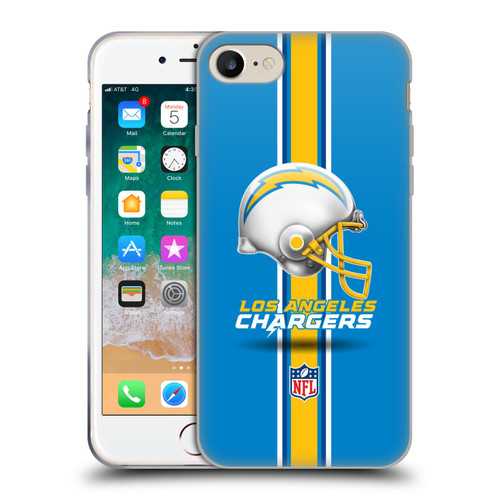 NFL Los Angeles Chargers Logo Helmet Soft Gel Case for Apple iPhone 7 / 8 / SE 2020 & 2022