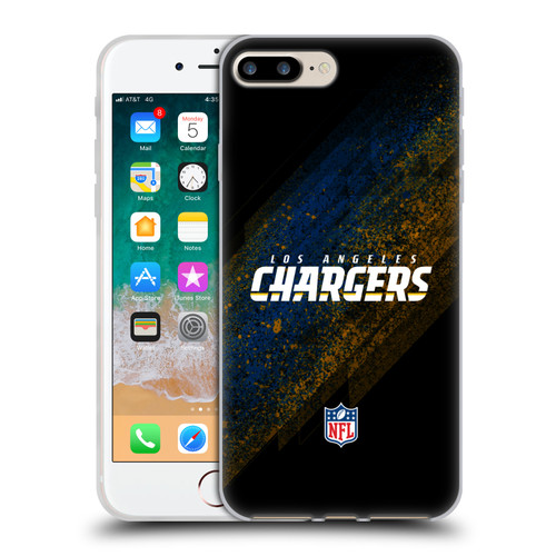 NFL Los Angeles Chargers Logo Blur Soft Gel Case for Apple iPhone 7 Plus / iPhone 8 Plus