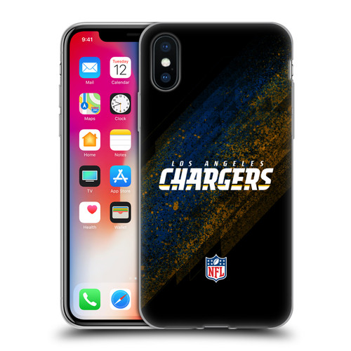 NFL Los Angeles Chargers Logo Blur Soft Gel Case for Apple iPhone X / iPhone XS
