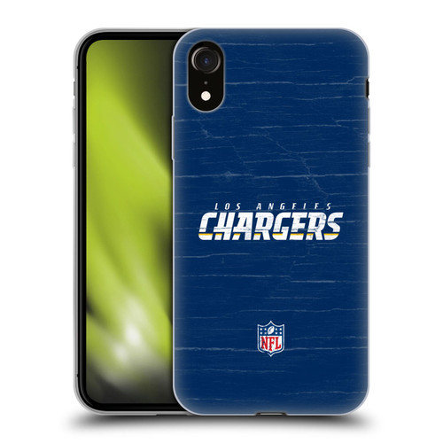 NFL Los Angeles Chargers Logo Distressed Look Soft Gel Case for Apple iPhone XR