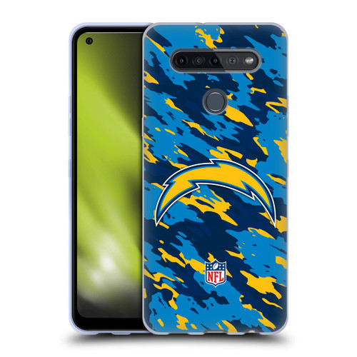 NFL Los Angeles Chargers Logo Camou Soft Gel Case for LG K51S